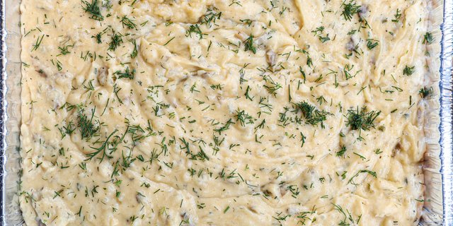 Chicken Dripping Smashed Potatoes