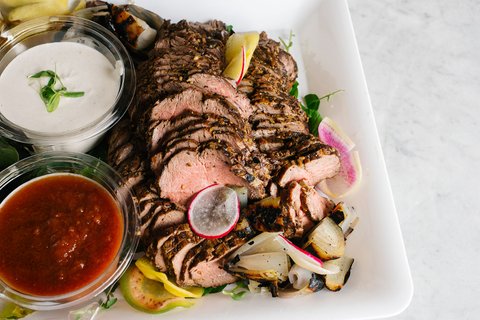 Sliced Beef Tenderloin Minis Platter