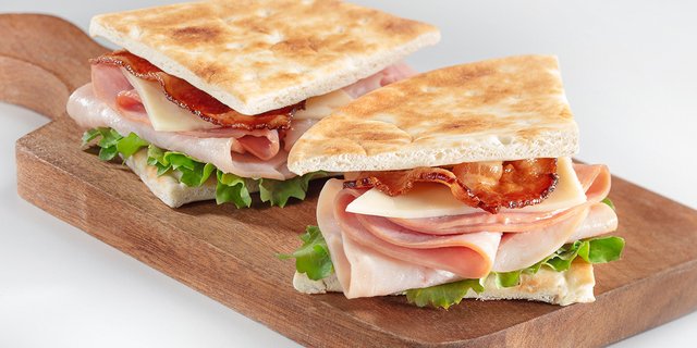 Turkey & Ham Flatbread Sandwich