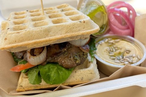 Grilled Mushroom "Brisket" Sandwich