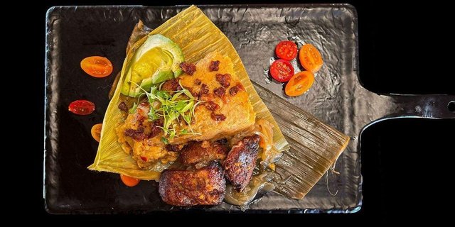 Corn Tamale w/ Fried Pork
