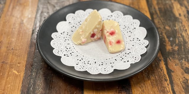 White Chocolate Peppermint Fudge