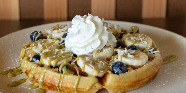 Banana Pistachio Waffle