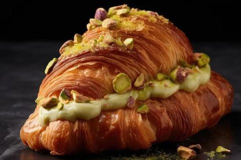 Pistachio Cream Filled Croissant