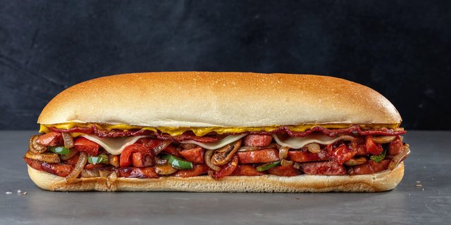 Grilled Kielbasa Sub Sandwich