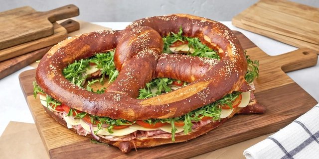 Garden Harvest Pretzel Sandwich Party Platter