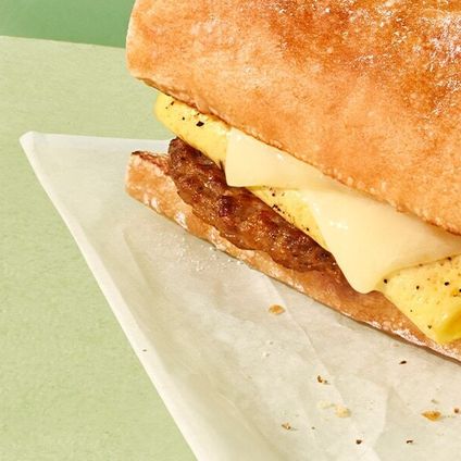 Ciabatta Sausage, Egg & Cheese Sandwich