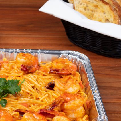 Spicy Prawn Linguine