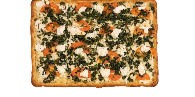 Spinach & Tomato Sicilian Pizza (Square)
