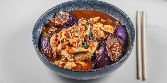 Spicy Basil Eggplant Tray