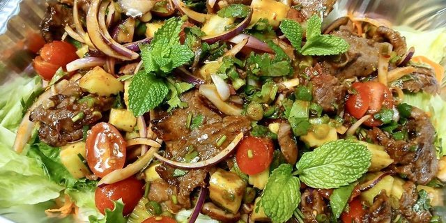 Spicy Beef Larb Salad