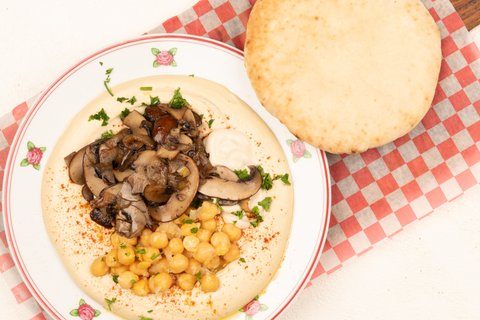 Mushroom Hummus Bowl