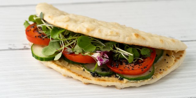 Black Lava Flatbread Sandwich