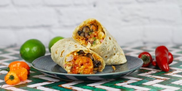 Spicy Shrimp Burrito