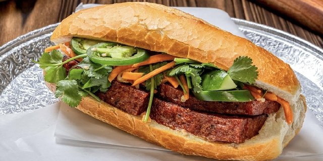 Grilled Pork Sausage Bahn Mi