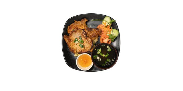Grilled Pork Chops w/ Rice