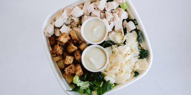 Chicken Kale Caesar Salad