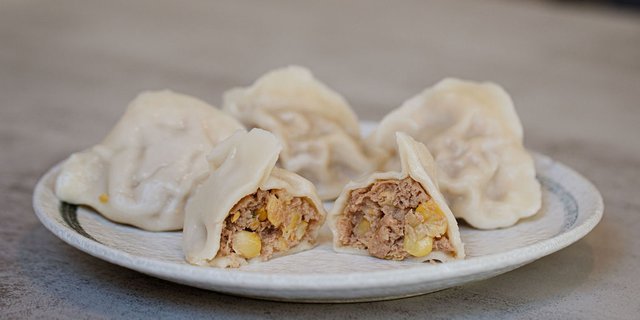 Boiled Chicken & Corn Dumplings