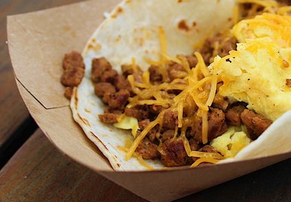 Chorizo, Egg & Cheese Taco