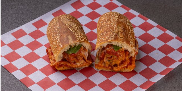 Meatball Parmesan Sandwich