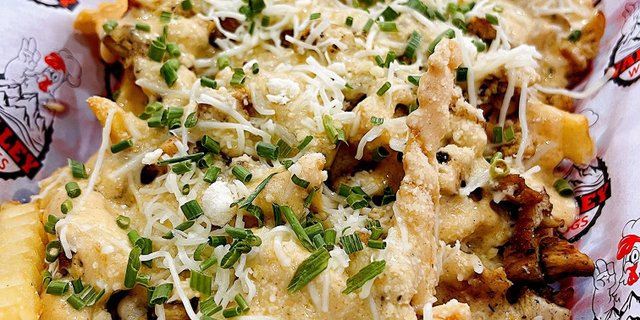 Chicken Alfredo Loaded Fries