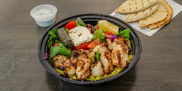 Chicken Souvlaki Platter