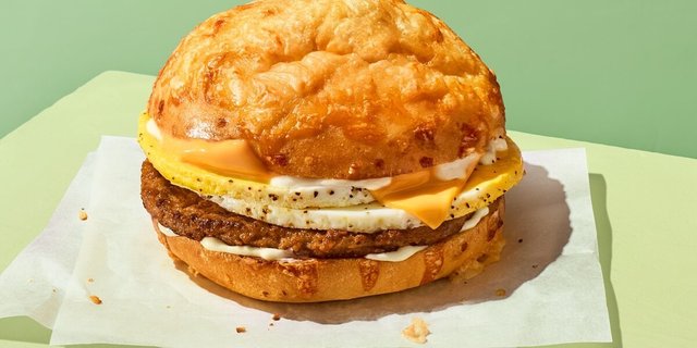 Sausage & Egg Asiago Bagel Stack