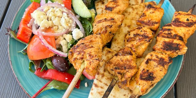 Chicken Souvlaki Combo