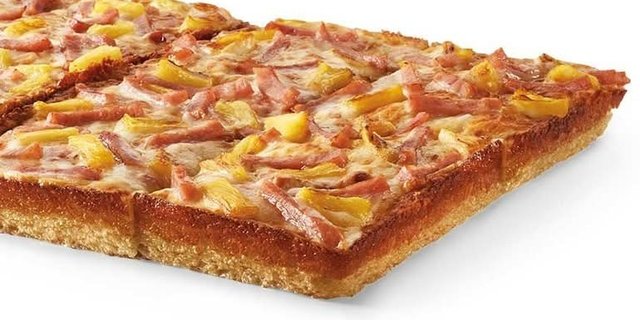 Detriot-Style Deep Dish Hula Hawaiian Pizza