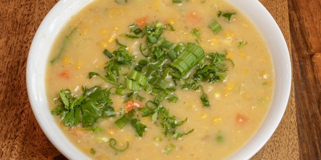 Vegetable Sweet Corn Soup Tray
