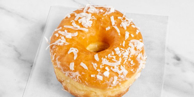 Glazed Coconut Raised Donut