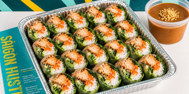 Honey-Glazed Lemongrass Salmon Spring Rolls