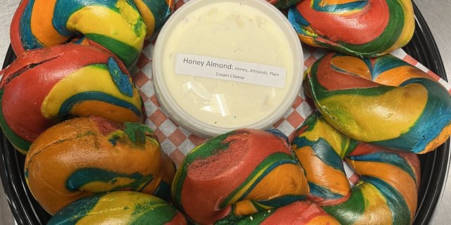 Dozen Rainbow Bagel Platter