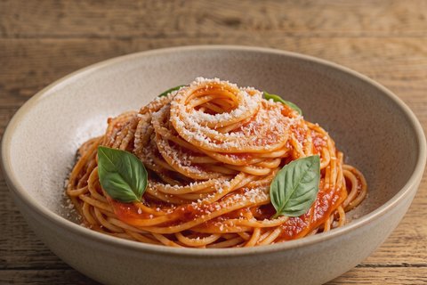 Spaghetti Al Pomodoro E Basilico