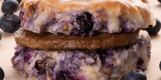 Sweet Country Blues w/ Veggie Sausage Biscuit Sandwich