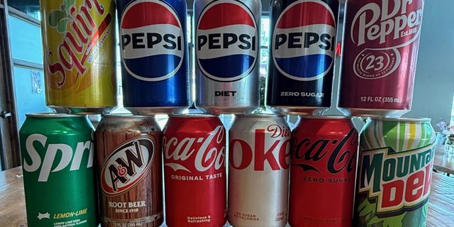 Assorted Individual Canned Sodas