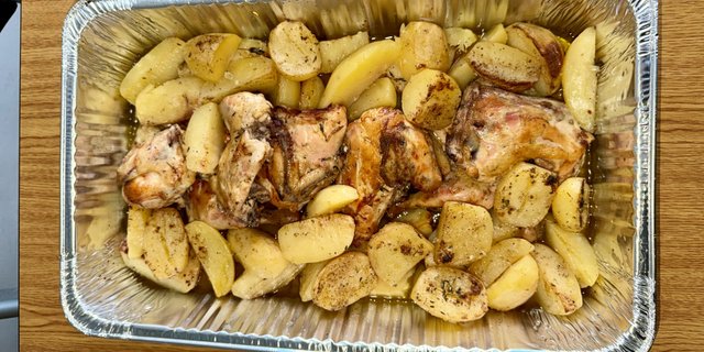 Roast Chicken w/ Lemon Potatoes
