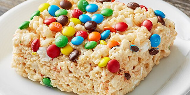 M&M Marshmallow Crispy Bar