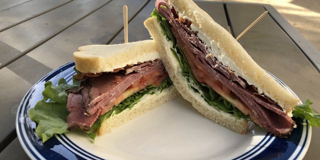 Pastrami Cream Cheese Sandwich
