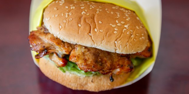 Double Teriyaki Chicken Burger