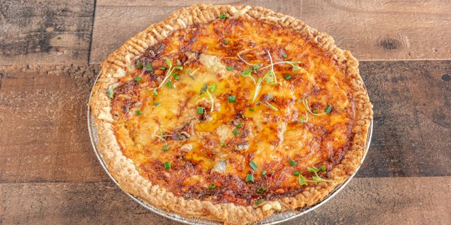 9" Bacon-Leek-Grueyere Quiche