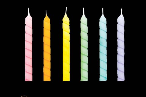 Pastel Birthday Candles