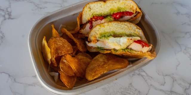 Grilled Chicken Pesto Sandwich