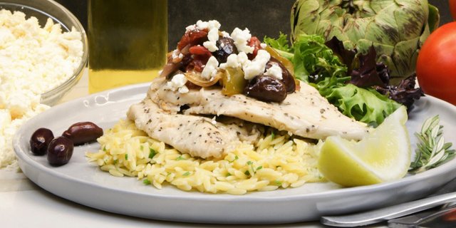 Greek Chicken w/ Orzo