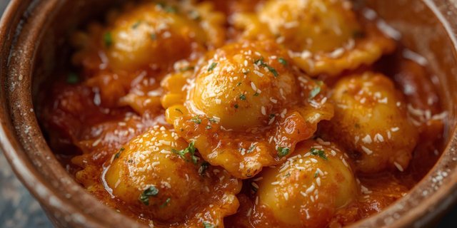Cheese Ravioli w/ Red Sauce