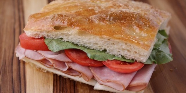 Ham & Cheese Focaccia Sandwiches