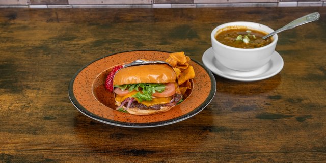 Fried Onion Smash Burger Boxed Lunch