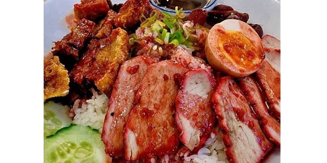 Khao Moo Dang (BBQ Red Pork)