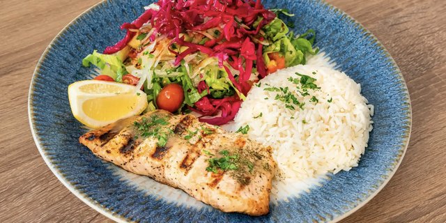 Grilled Salmon Plate