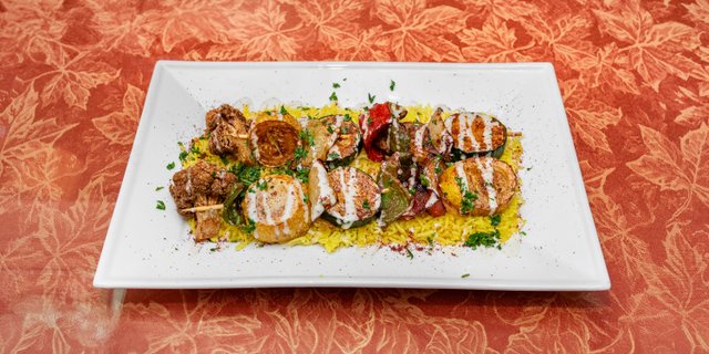 Veggie Shish Kabob Plate